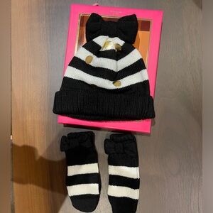 Kate Spade toddler bow hat and mittens sets